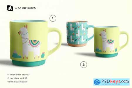 Porcelain Coffee Cups Set Mockup 5188654