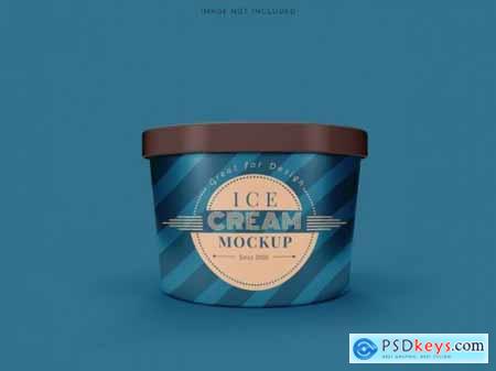 Mockup cup ice cream packaging mockup