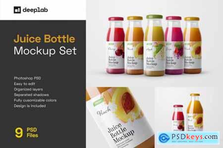 Juice Bottle Mockup Set 5534419