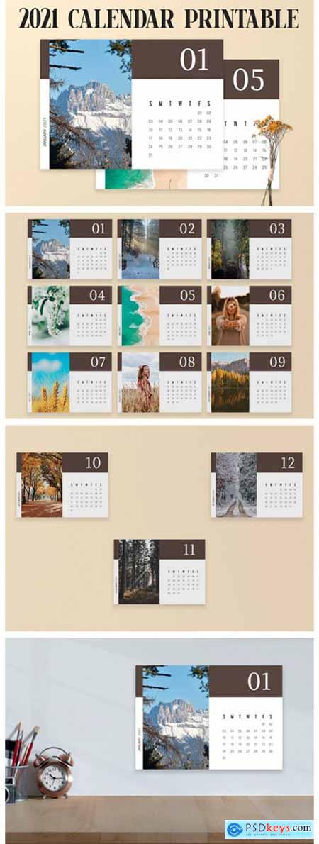 Modern Calendar 2021 Printable Template 6938609