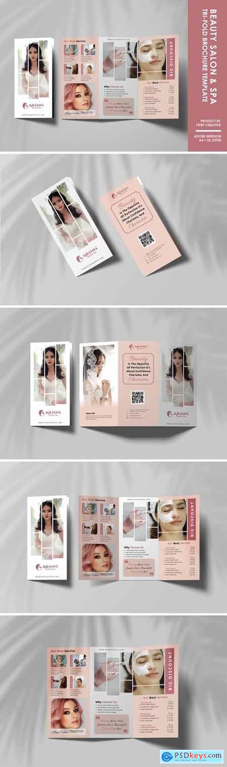 Beauty Wedding Salon Trifold Brochure