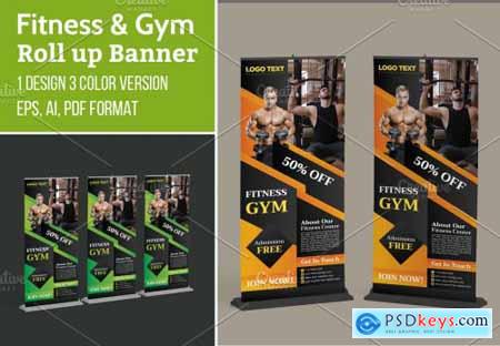 Gym Fitness Advertising Roll up 5629669