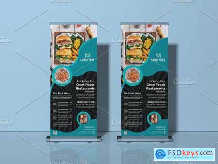 Fast Food Roll Up Banner Design 5635707