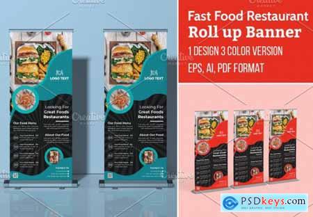 Fast Food Roll Up Banner Design 5635707
