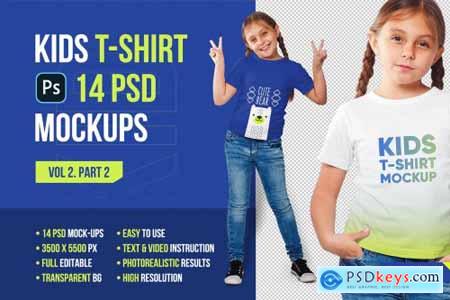 Kids Girl T-Shirt Mockups Vol2 Part2 5336841