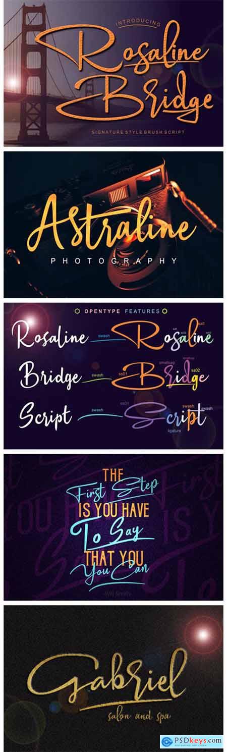 Rosaline Bridge Font