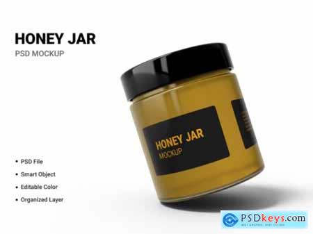 Honey jar mockup