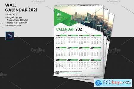 Wall Calendar Template 2021 - V30 5461470