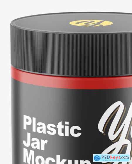 Matte Plastic Jar w- Spoon Mockup 70516