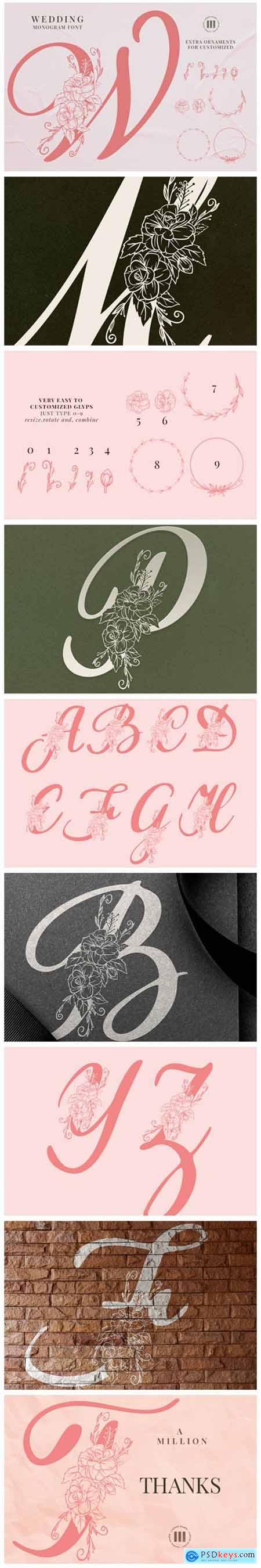 Wedding Monogram Font
