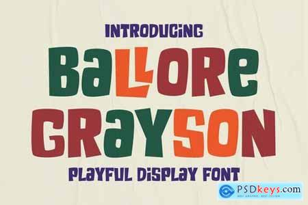 Ballore Grayson - Fun Display Font