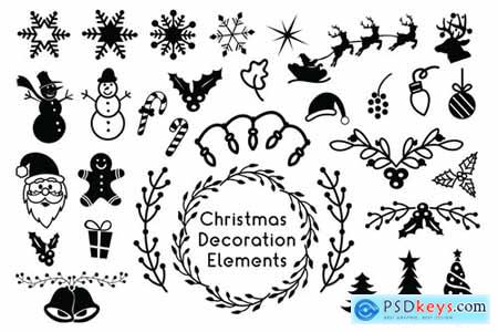 Christmas Decoration Elements - Christmas Cliparts