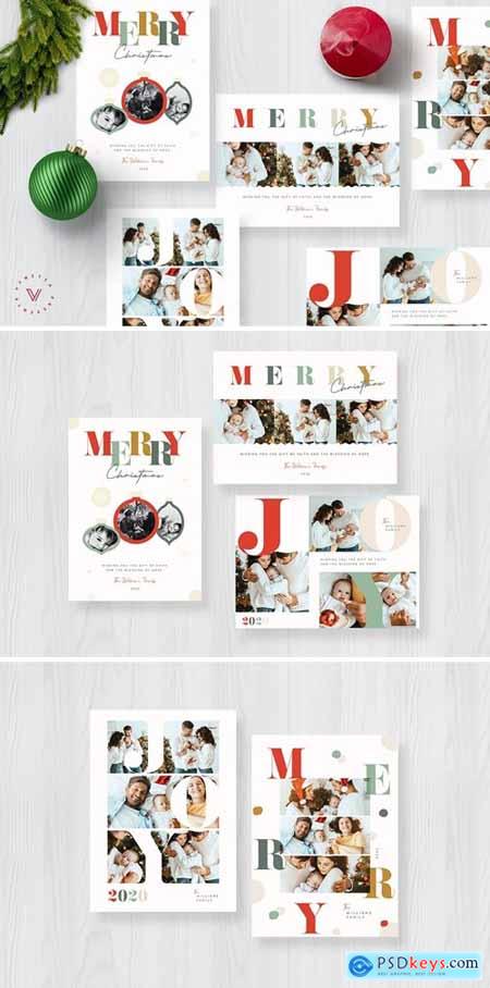 Colourful Typography Christmas Card