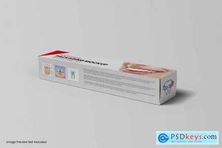 Box packaging toothpaste mockup