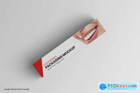 Box packaging toothpaste mockup