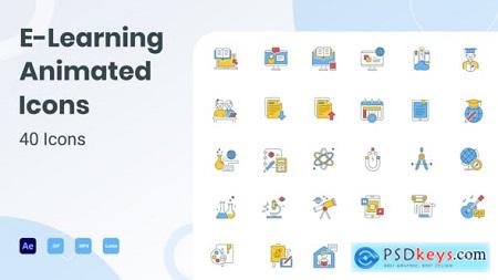 Animated Online Education Icons 29704265