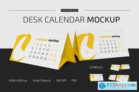 Desk Calendar v02 Mockup Set 5383640