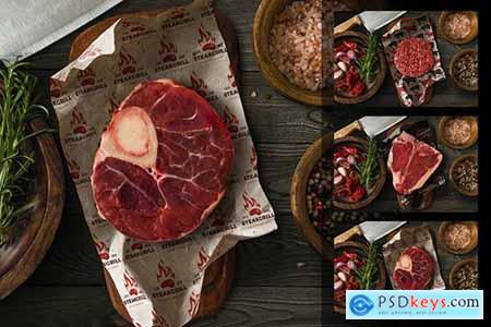Meat Wrapping Paper Mockup