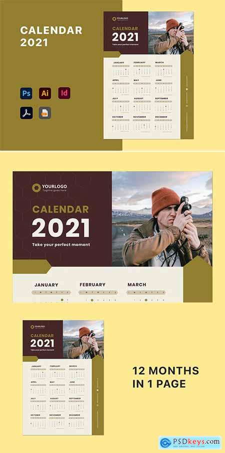 Wall Calendar 2021 » Free Download Photoshop Vector Stock ...