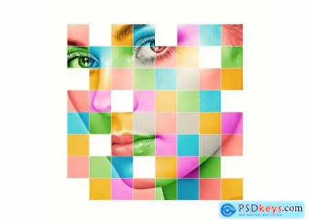 Color Grid Photoshop Action 5421597