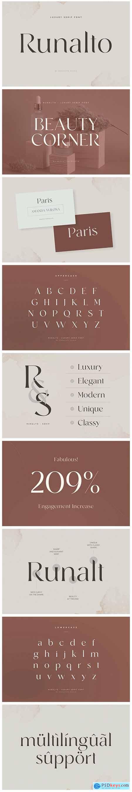 Runalto - Luxury Serif Font 5665121