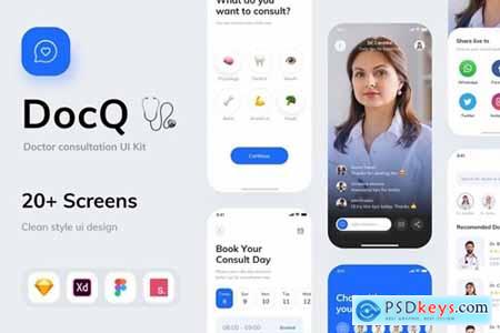 DocQ - Doctor Consultation Apps UI Kit