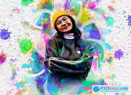 Watercolor Painting Photoshop Action 5641193