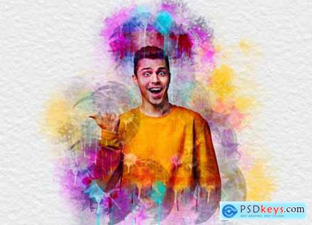 Watercolor Painting Photoshop Action 5641193