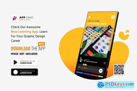 Smartphone app promotion mockup