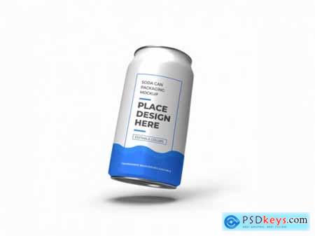 Soda can packaging mockup