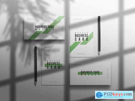 Horizontal and vertical business card mockup
