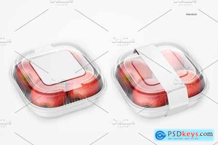 Plastic Container with Apples Mockup 5395363