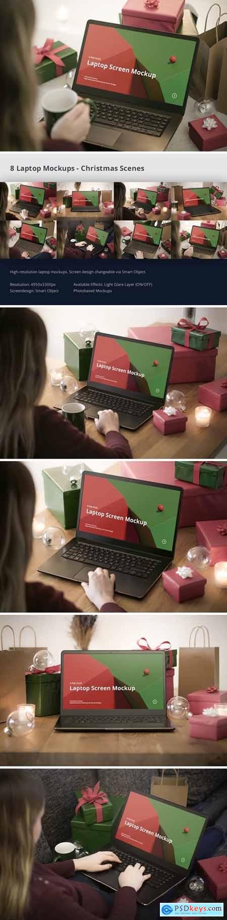 Laptop Mockup Christmas Scenes 29703667