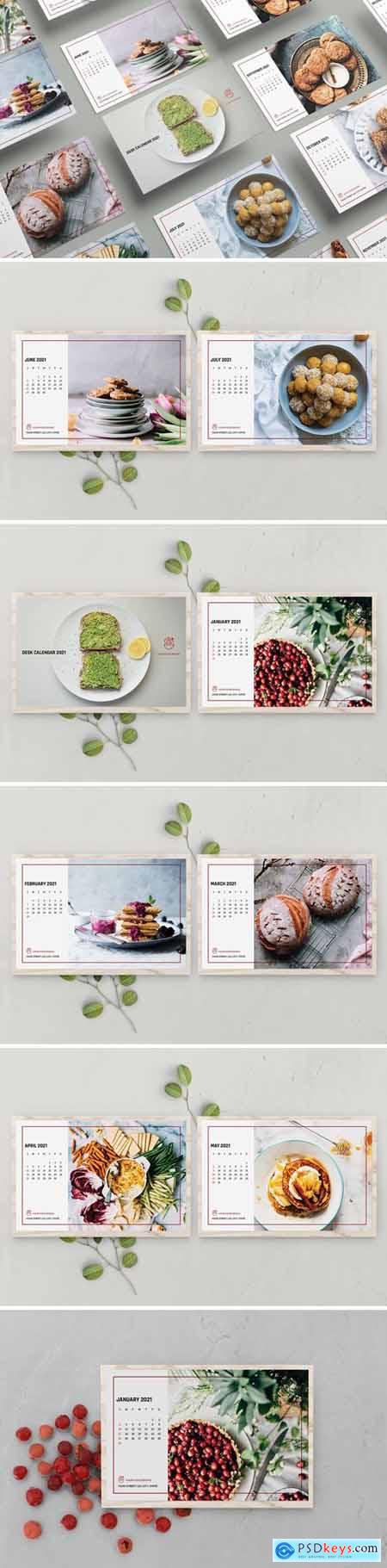 Food Desk Calendar Template 2021