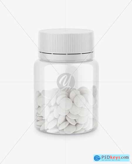 Clear Pills Bottle Mockup 72289