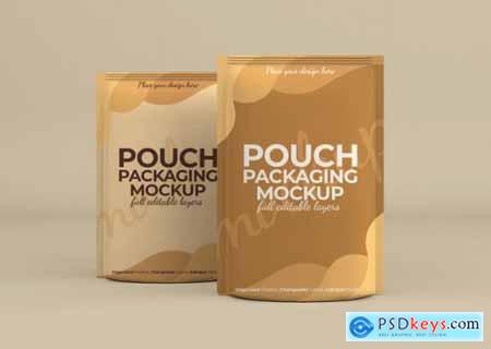 Pouch packaging mockup