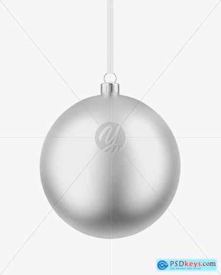 Matte Metallic Christmas Ball Mockup 72907