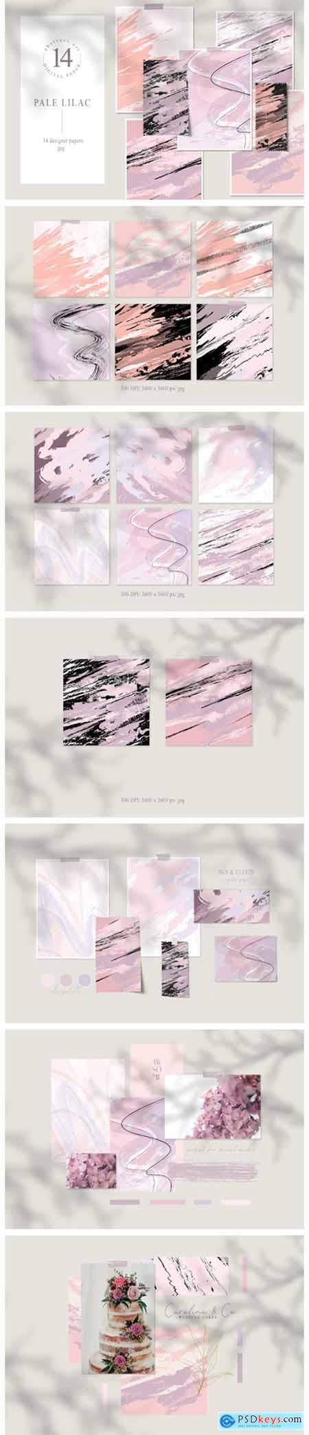 Abstract Digital Paper Pack Blush Pink 6985555