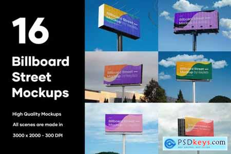 16 Billboard Street Mockups - PSD 5700025