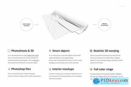 Download Creativemarket Fabric Roll Mockup - 5723146