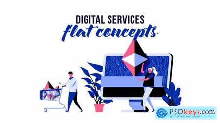 Digital services - Flat Concept 29793723