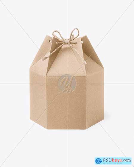 Kraft Paper Gift Box Mockup 72452