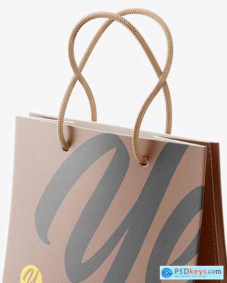Luxury Leather Shopping Bag With Handles mockup 72210