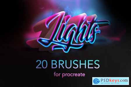 Procreate lights brushes - glow 5498789
