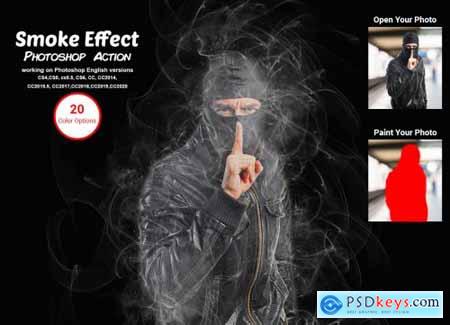 Smoke Effect Photoshop Action 5583653