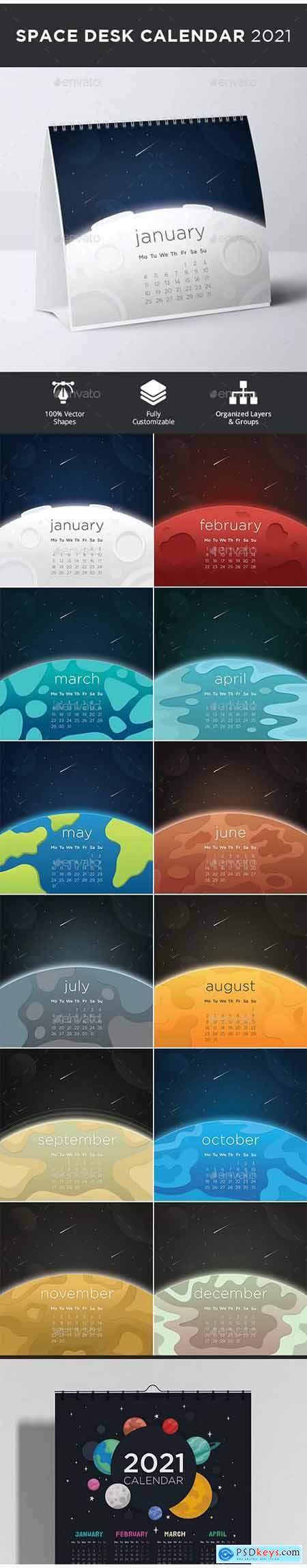 Space Desk Calendar 2021 26760190