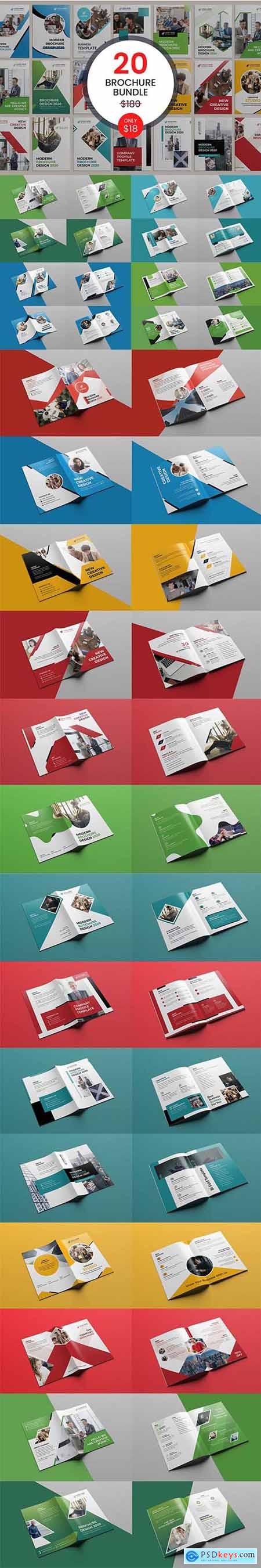 20 Bi-fold Brochure Template Bundle 5487372