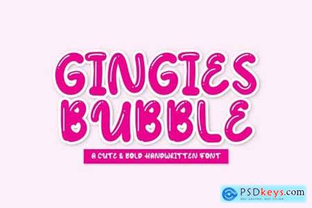 Gingies Bubble - Handwritten Font