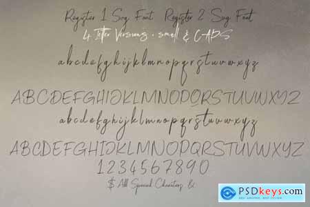 Register SVG Script Font