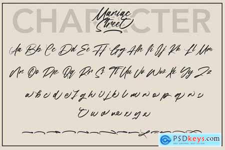 ManiacStreet - Handwritten Script Font